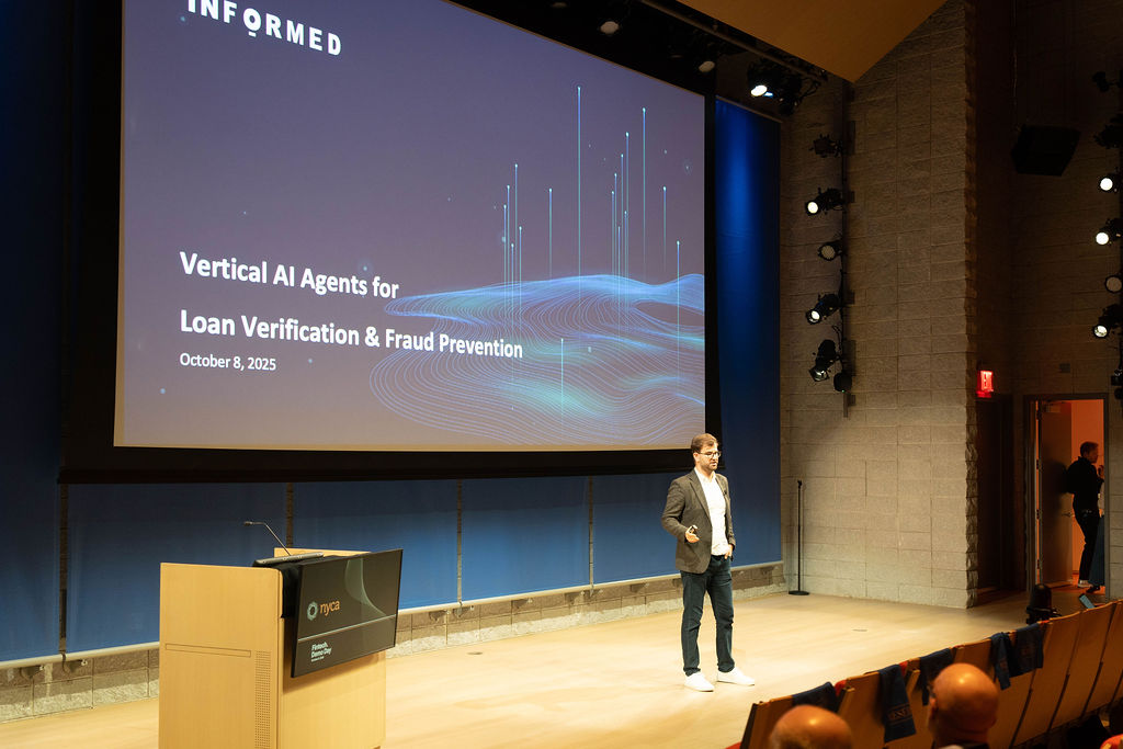 Informed founder presenting on vertical AI agents